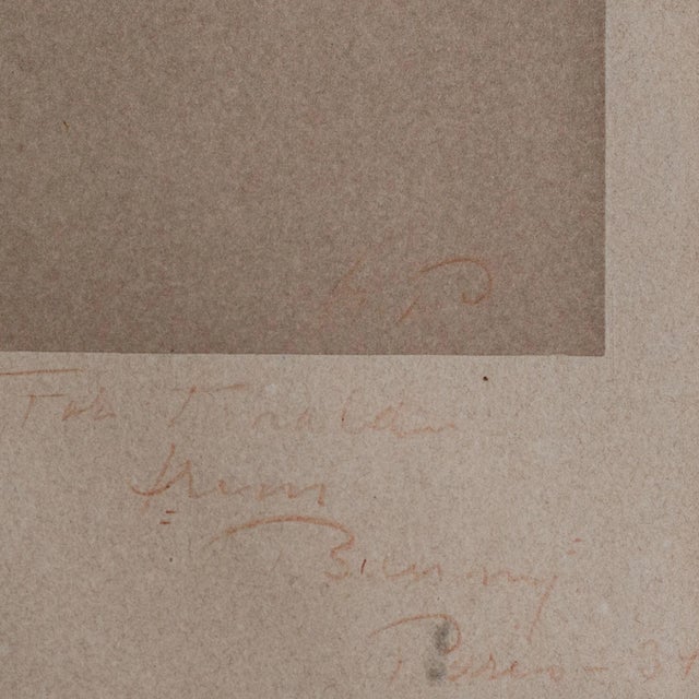 Unknown, Female Portrait Study Drawing, 1890s, Crayon For Sale - Image 4 of 5