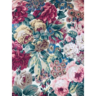 Vintage Sanderson Floral Wallpaper Double Euro Roll For Sale