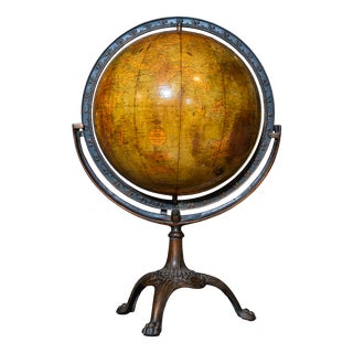 World Map Globe from Weber Costello, 1920s For Sale