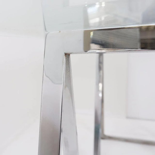 Vintage Chrome Trestle Desk, 1970s For Sale - Image 11 of 14