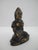 Antique Thai Buddha, Phra Kringamulet, amulet or figurine cast in bronze and finished with partial gilding. Seated...