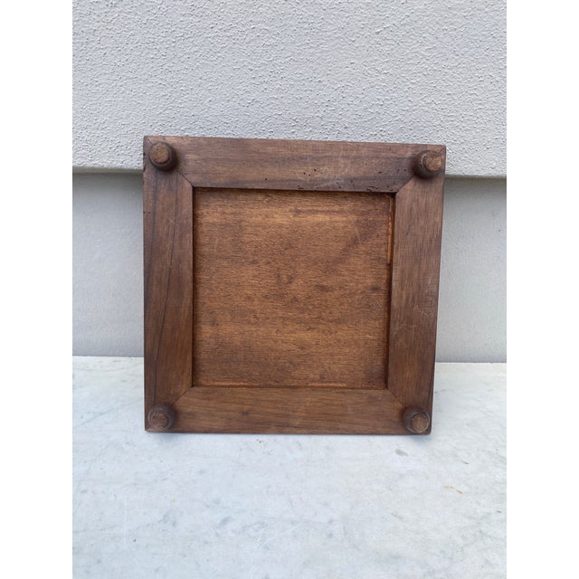 1900 - 1909 Art Nouveau Majolica Trivet Circa 1900 For Sale - Image 5 of 5