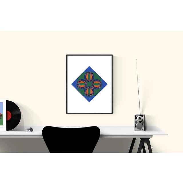Robert Indiana 1997 Robert Indiana 'Yield Brother #2' Pop Art Multicolor,Blue,Green Usa Serigraph For Sale - Image 4 of 5