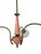 Sputnik Style Pink Lacquered 3-Arm Pendant Lamp in Metal and Glass, 1970s For Sale - Image 10 of 13