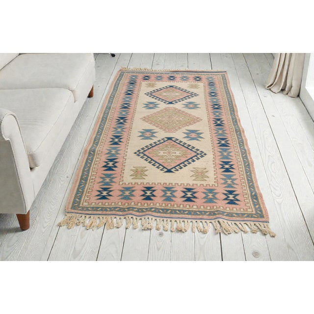 Turkish Mid 20th Century Anatolian Wool Decorative Carpet For Sale - Image 3 of 11