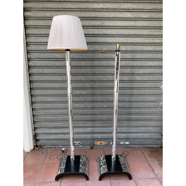 Wood Mirror Lamps, Italy, 1960s or 1970s, Set of 2 For Sale - Image 7 of 7