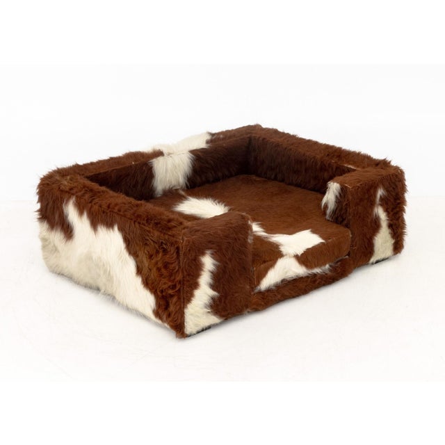 Cowhide Upholstered Dog Bed For Sale In New York - Image 6 of 6