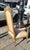 French 1960's Throne Chair Gold Leaf Arm Chair For Sale - Image 3 of 3