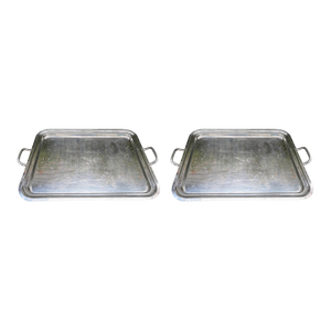 Pair of Italian Silver Plate Trays by Sambonet