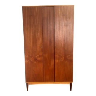 1960s Mid Century Teak Wardrobe For Sale