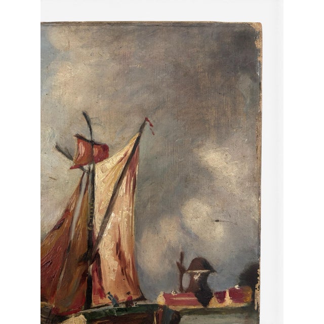 1900 - 1909 Antique English Maritime Oil Painting Circa Early 1900’s For Sale - Image 5 of 11