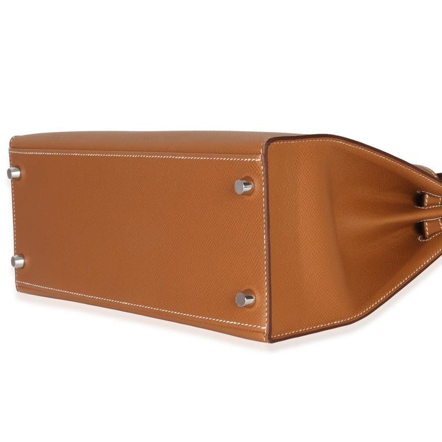 Gold Epsom Sellier Kelly 28 PHW For Sale In New York - Image 6 of 8