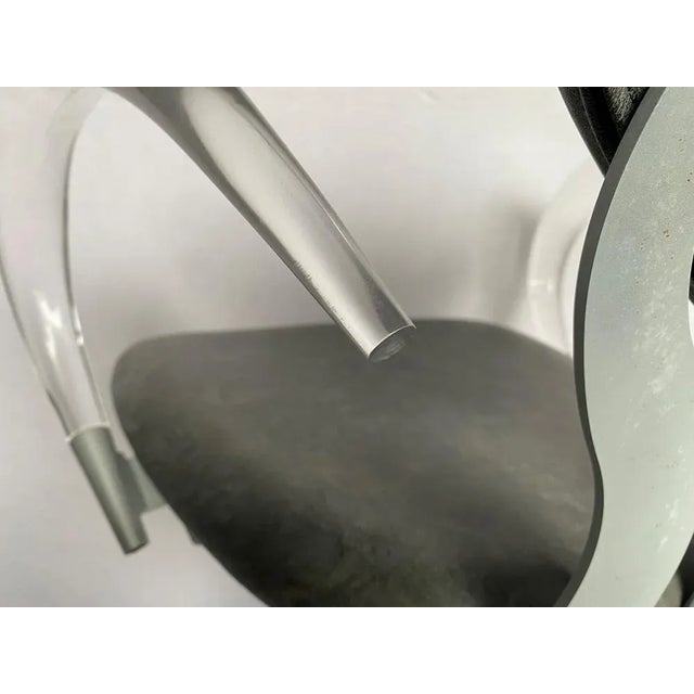 Pivoting Hairdresser Armchair in Skai, 1970s For Sale - Image 6 of 13