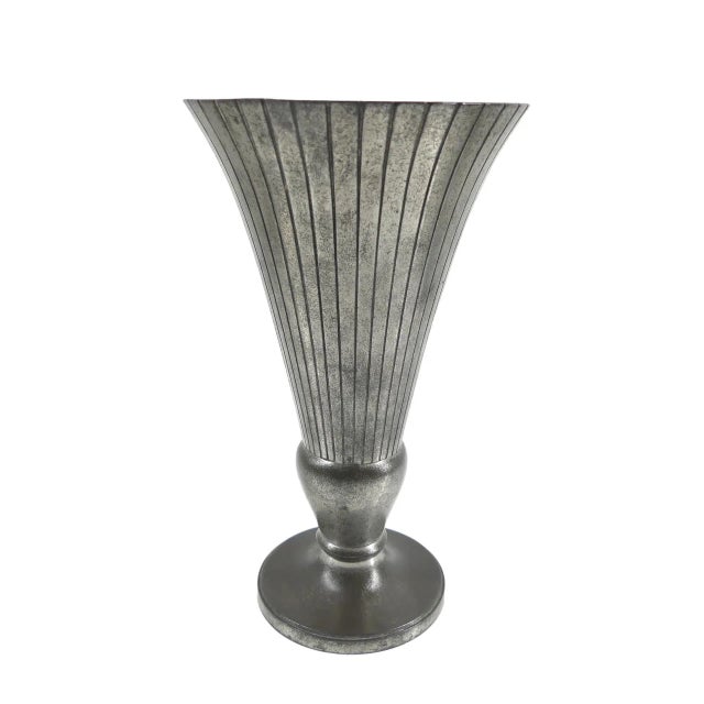 Metal Vintage Art Deco Pewter Vase by Just Andersen, Denmark, 1930s For Sale - Image 7 of 7