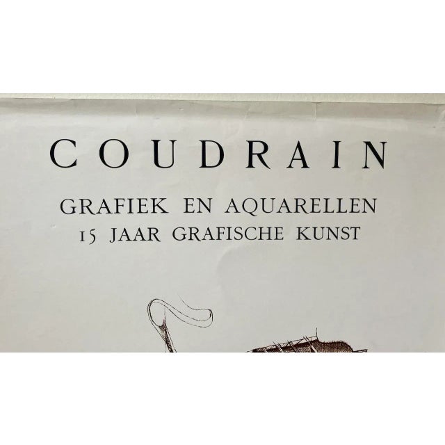 Abstract Brigitte Coudrain Exhibition Poster Haarlem, Netherlands C.1978 For Sale - Image 3 of 6
