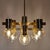 1960s Large German Brass Sputnik Chandelier with Amber-Colored Glass Globes by Hans-Agne Jakobsson, 1960s For Sale - Image 5 of 17