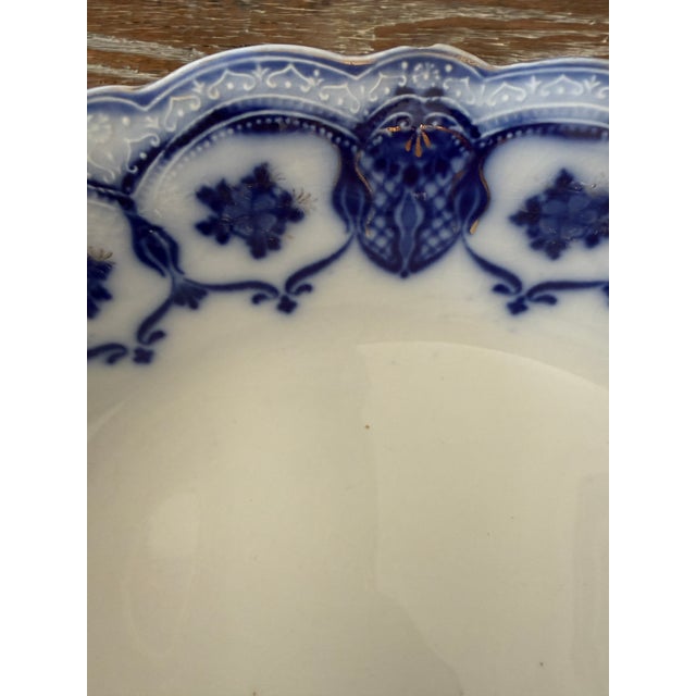 Blue Antique Flow Blue Serving Bowls | Johnson Brothers Eclipse - Set of 2 For Sale - Image 8 of 12