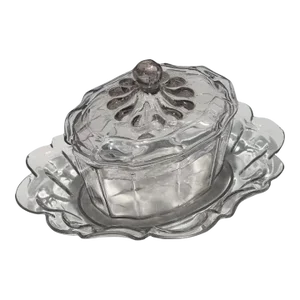 Antique Anglo Irish 18th Century English Cut Glass Covered Tureen & Under Plate