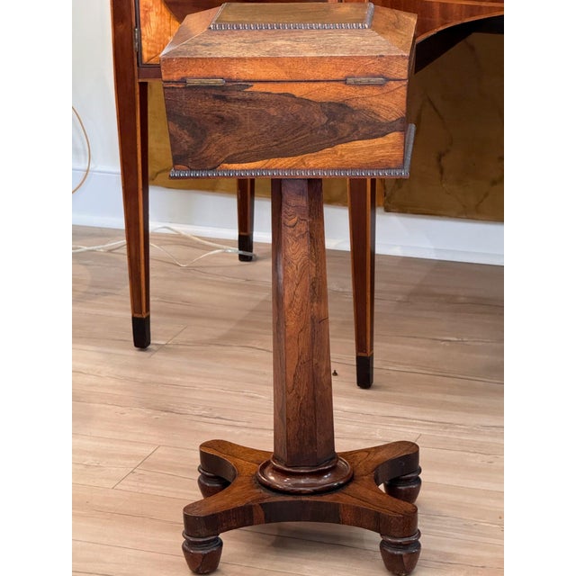 English Regency Rosewood Teapoy For Sale - Image 16 of 17