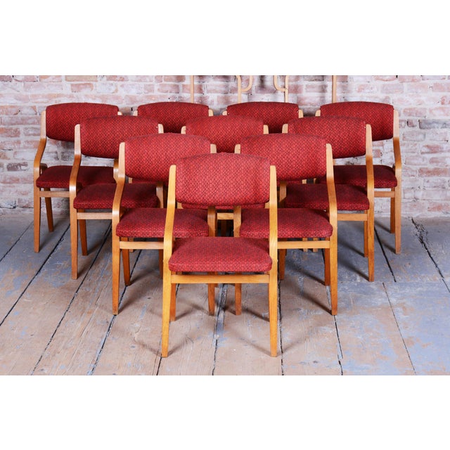 Mid-Century Czech Chairs in Maple attributed to Ludvik Volak for Drevopodnik Holesov, 1960s, Set of 10 For Sale - Image 16 of 17
