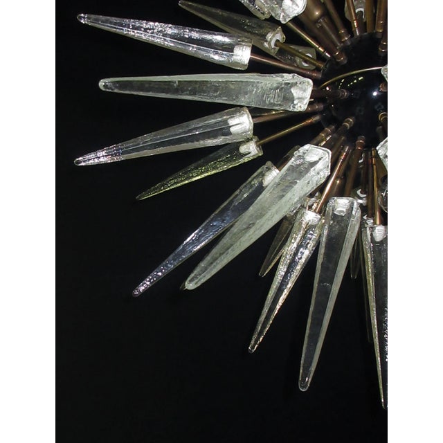 Clear Murano Glass Sputnik Chandelier, 1980s For Sale - Image 8 of 13