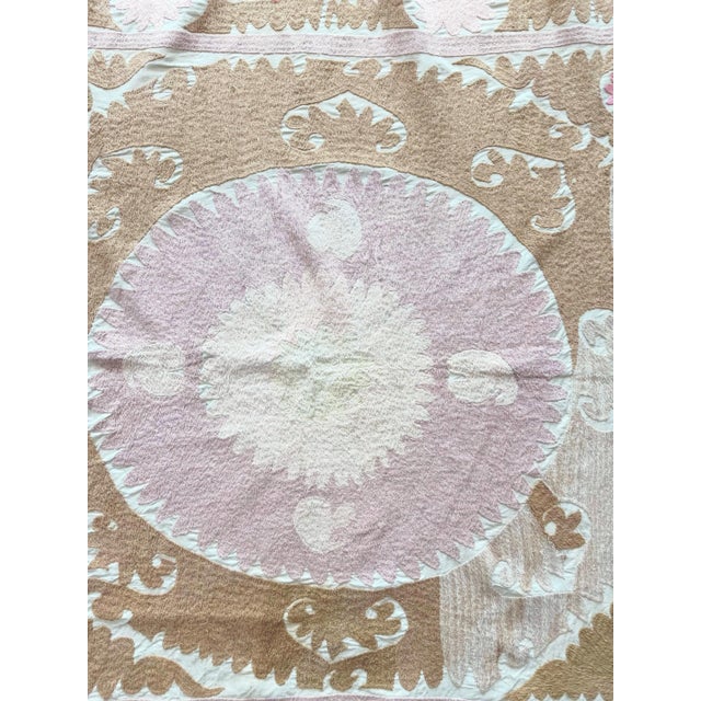Vintage Embroidered Suzani from Uzbek, circa late 1960s. Dimension; 54'' x 56'' inches / 136 x 143 cm / 4'6'' x 4'8''...