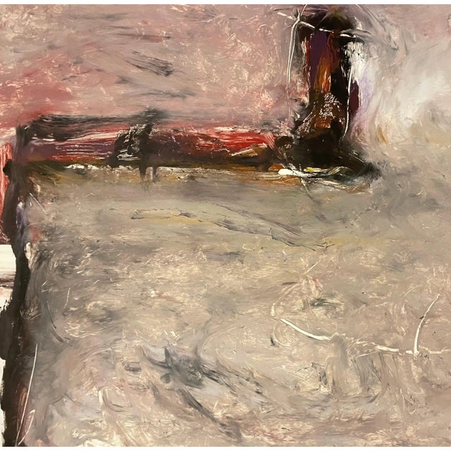 Paint 1987 Tom Lieber Abstract Expressionist Color Monotype Oil Painting by Tom Lieber For Sale - Image 7 of 12