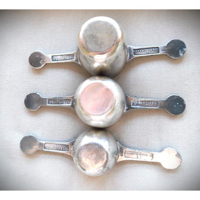 Antique Pewter Barbell Jigger Three Piece Set, C. 1939 For Sale - Image 4 of 12