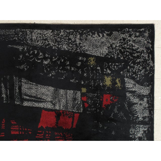 Mid-Century Modern 1950 French Hand Woven Rug Signed by Maurice Andre For Sale - Image 3 of 9