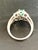 0.80 Carat Oval Cut Emerald & 0.85 Carat Diamond Ring 18 K White Gold Size 6.5 Oval Emerald Ring Emeralds are very...