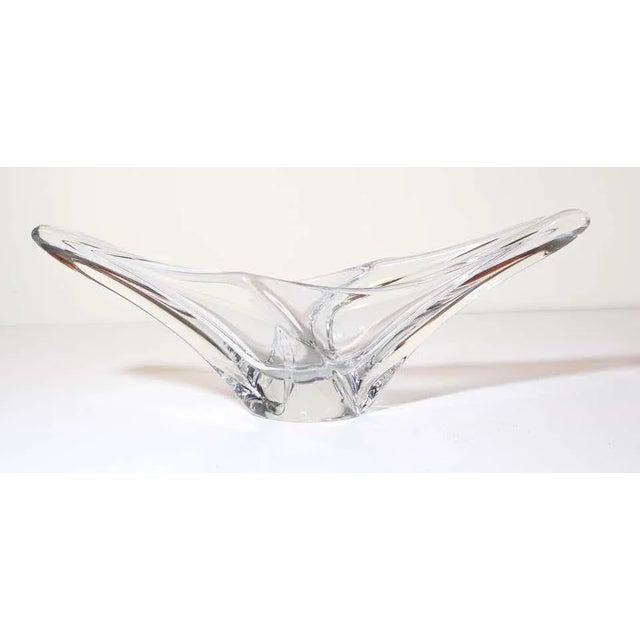 1950s Sculptural Curvilinear Art Glass Fruit Bowl by Daum France For Sale - Image 5 of 11