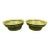 Vintage Wooden Asian Decorative Bowls in Avocado Green - A Pair For Sale