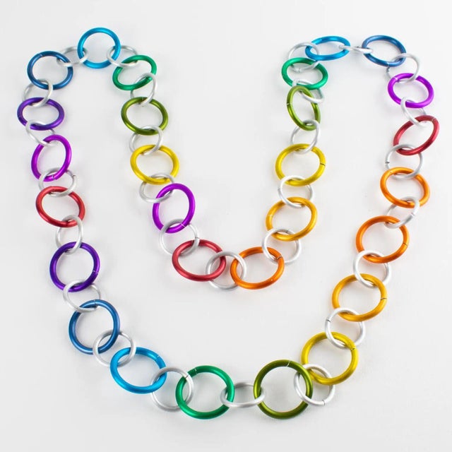 David Spada, of New York, designed this spectacular and joyful necklace. The rare piece features an outstanding Space Age...