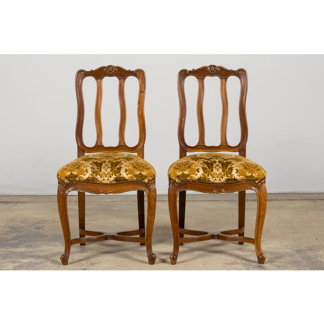 Set of 8 Early 20th Century French Louis XV Style Walnut Dining Chairs For Sale - Image 9 of 18