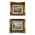 Vintage Gilt Framed Pair of Painted Seascapes For Sale