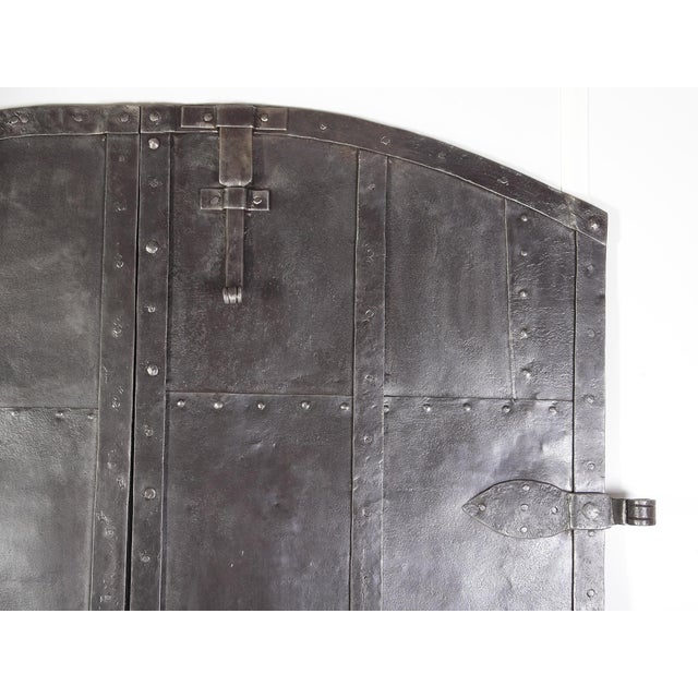 Antique Iron Clad Double Doors, 1800s For Sale - Image 4 of 18