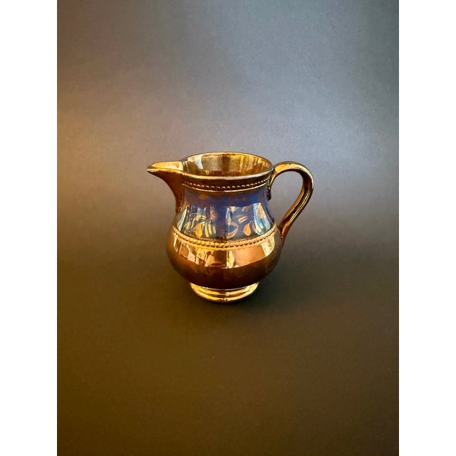 Mid 19th Century Vintage English Copper Lustre Pitcher/Creamer For Sale - Image 5 of 8