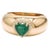 Natural 0.78 cts Zambian emerald & 0.09 cts diamond heart ring in 18k gold For Sale - Image 15 of 18
