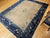 Tan Antique Chinese Peking Rug, Wool Pile, Tan Field, Navy Border, 9' x 12' For Sale - Image 8 of 17