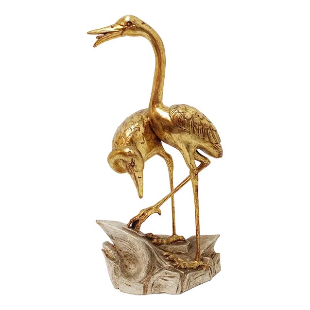 Giltwood Herons Sculpture, Spain, 1960s For Sale