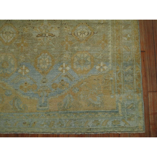 20th Century Honey Tone Persian Malayer Scatter Square Rug - 3'7" x 5'3" For Sale - Image 4 of 6