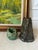Vintage Large Handcrafted Brutalist Ceramic Vase in Olive Green & Brown For Sale - Image 17 of 18