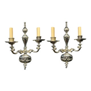 1920s Caldwell Silver Plated Sconces For Sale