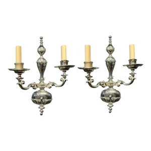 1920s Caldwell Silver Plated Sconces