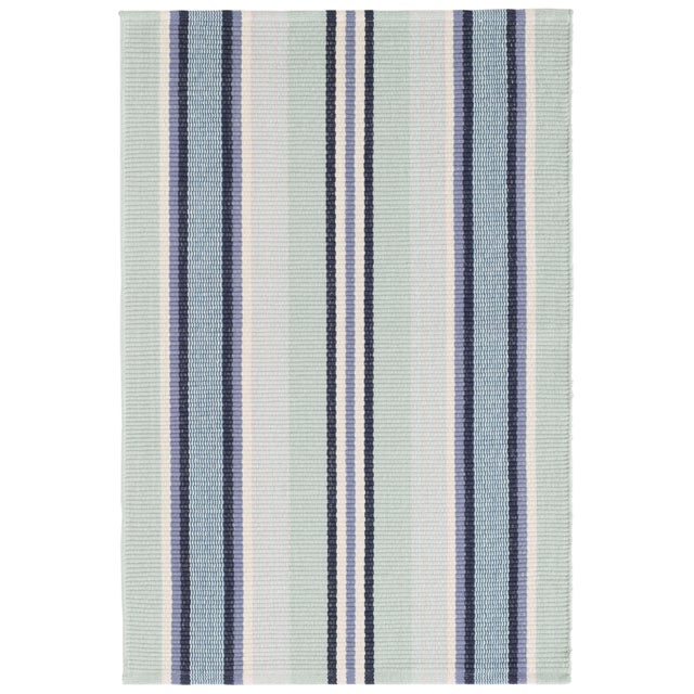 Dash & Albert by Annie Selke Barbados Stripe Woven Cotton Rug, 7' 6" x 9' 6" For Sale In Boston - Image 6 of 6