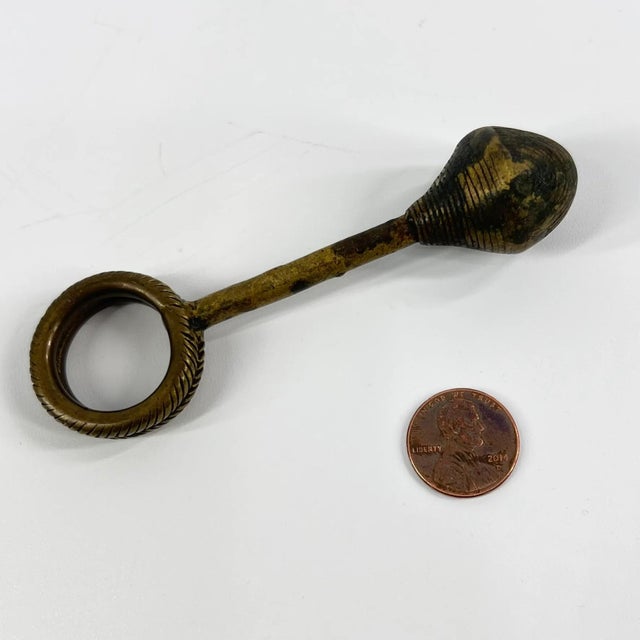 African Early 20th Century Crotal Bell Pendant Cameroon Sieber Collection For Sale - Image 3 of 9
