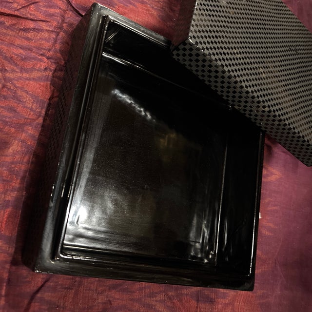 Checkerboard Lacquer Box 9x9x2.5 For Sale In Atlanta - Image 6 of 11