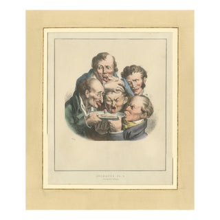 Louis-Léopold Boilly, Grimaces Plate 6, 1823, Lithograph For Sale