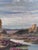 Sky Blue Vintage Original River Landscape Oil Painting - Signed For Sale - Image 8 of 12