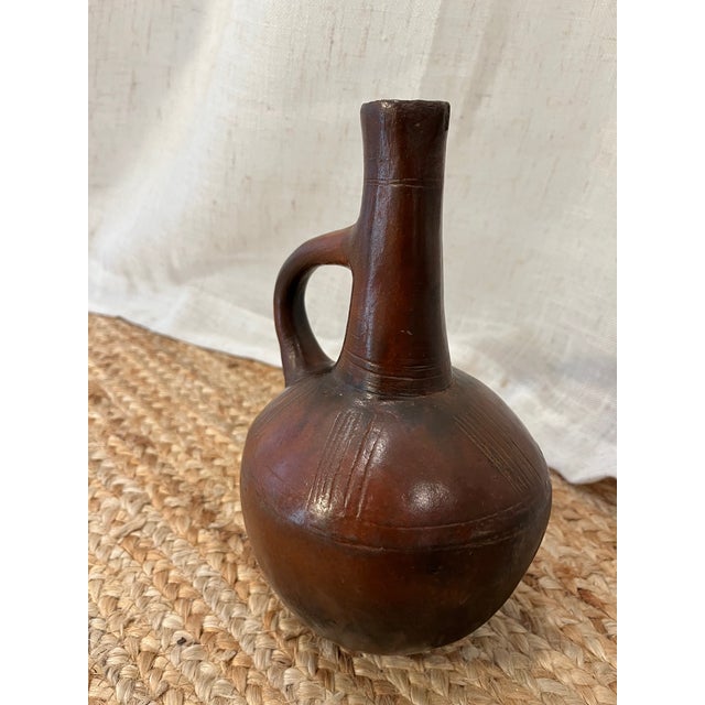 Antique African Ethiopian Terracotta Jebena Jar Container For Sale - Image 13 of 15